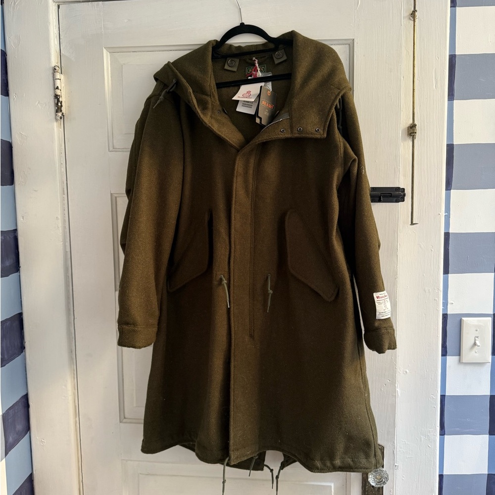 Harris Tweed Cargo coat with hood